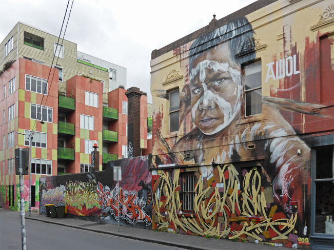 Street-art mural in Fitzroy