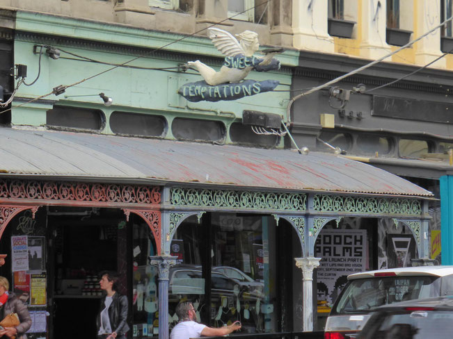 Sweet Temptation shopfront decoration in Fitzroy