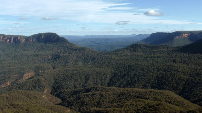 Folded hills and mountains
