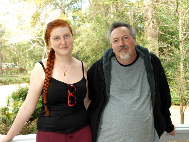 March 2015 : Chris with his daughter Megan at the Meher Center, Myrtle Beach
