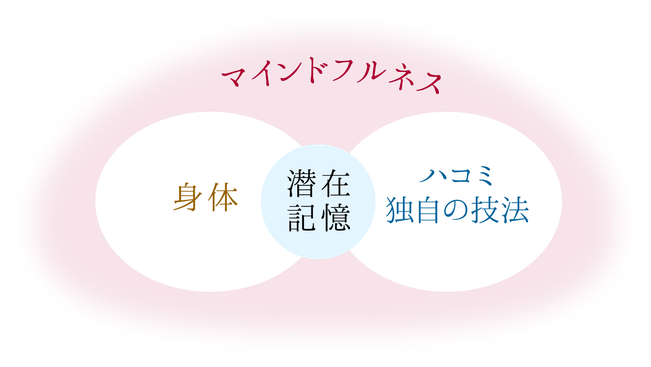 マインドフルネスと身体とハコミ独自の技法