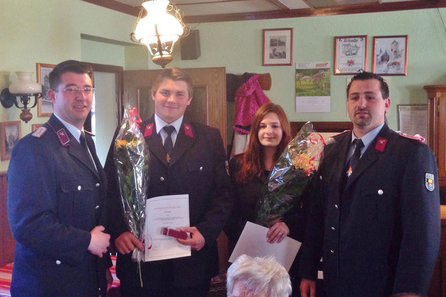 Im Foto von links: Dirk Niemann, Tim Krampe , Rebecca Grebbin, Daniel Belitz