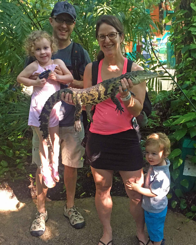 6 Awesome Eco-Adventure Parks in the Mayan Riviera - Croco Cun Zoo - Animal Encounters - Hold a baby crocodile
