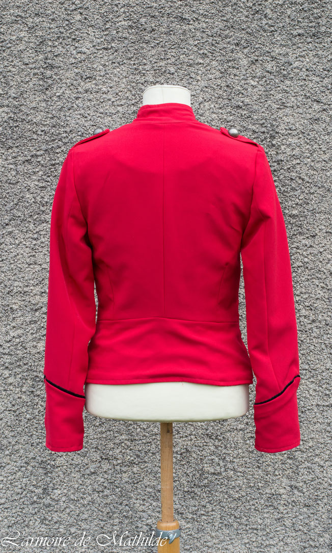 Veste style militaire vue de dos
