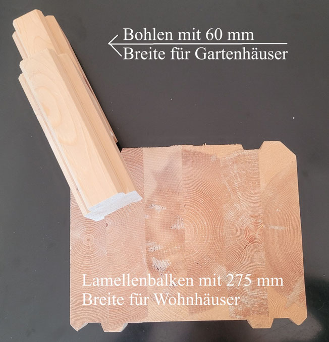 Ein Gartenhaus mit dünnen Bohlen oder ein langlebiges Wohnblockhaus mit formstabilen Lattenbalken?
