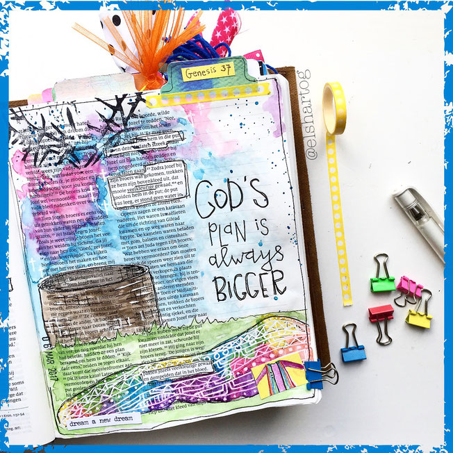 Biblejournaling voorbeeld Genesis 37 #biblejournalingchallenge40dagen