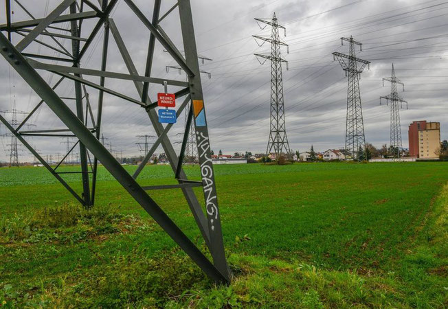 Hochspannung: Der geplante Bau einer Unterkunft für Bedürftige unter Stromtrassen in Ilvesheim sorgt weiter für Aufregung. © Thomas Rittelmann