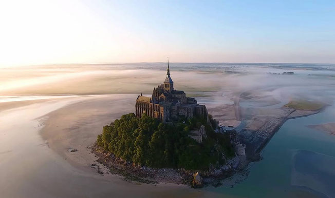 mont st michel, grande marée, basse, unesco