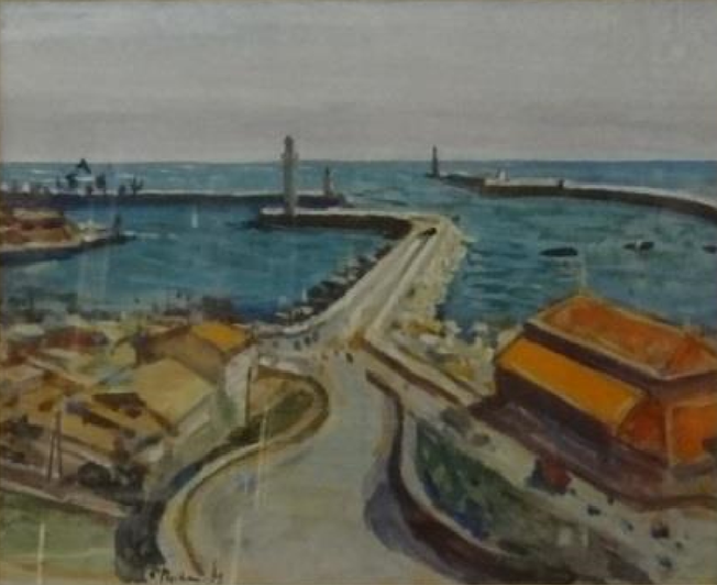Jean Milhau, Le Port de Sète, 1959, (590x710), collection du Musée Paul Valéry, Sète (acquis en 1982)