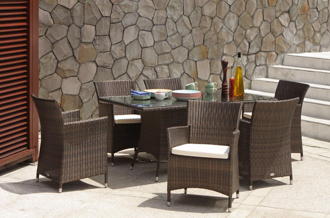 Auckland Dining - Hochwertige Gartenmöbel | Rattan | Teakholz