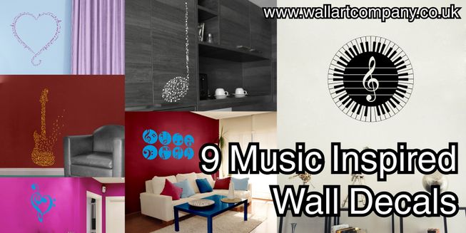 9 Music Inspired Wall Decals from www.wallartcompany.co.uk