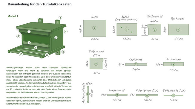 Bauanleitung Falkenkasten