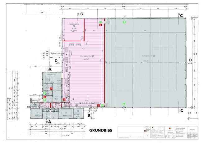fitness und tennis am kleeberg in lengerich, bild 2 grundriss fitnesshalle / tennishallebockhaus-odenthal architekten münster,Bockhaus-Odenthal Architekten Münster realisieren|optimieren|sanieren|seit 1989 Architektur-individuell |kreativ|energetisch|Arch