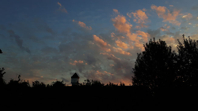 Wasserturm Nettetal Lobberich bei Sonnenuntergang