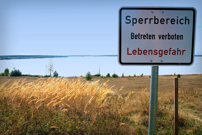 Gesperrter gefluteter Tagebau