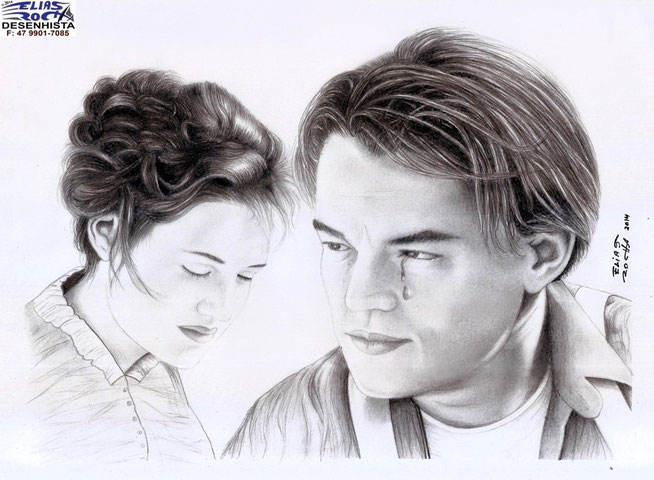 Desenho de Jack e Rose