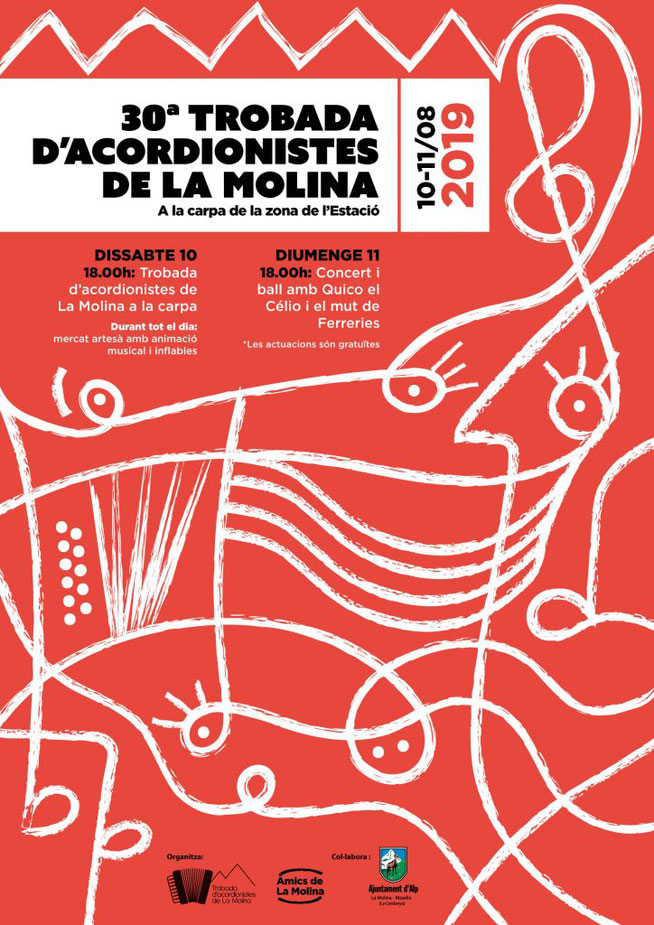 Cartell de la 30a trobada d'acordionistes de La Molina