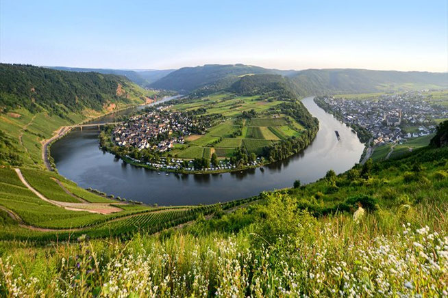 Moselschleife und Flussschiffe