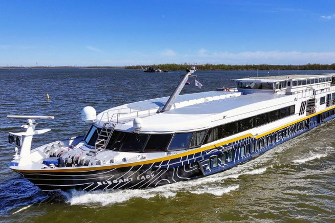 MS Elegant Lady Rhein in Flammen