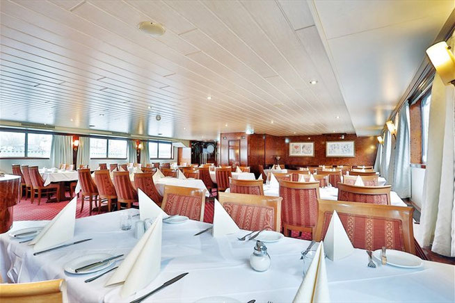 Restaurant auf dem Flusskreuzfahrtschiff MS Sans Souci 2026