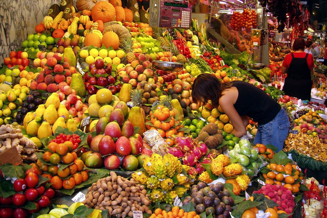 La Boqueria Barcelona (Quelle Wikipedia Commons)