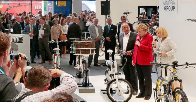 Bundeskanzlerin Angela Merkel auf der Eurobike 2013 © Messe Friedrichshafen Eurobike