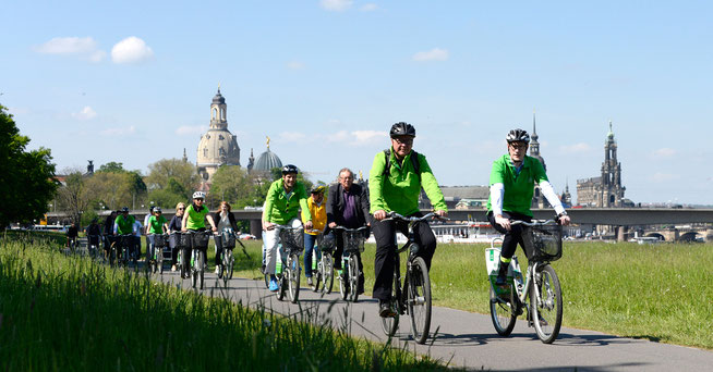 Auftaktveranstaltung "Mit dem Rad zur Arbeit" in Dresden © AOK