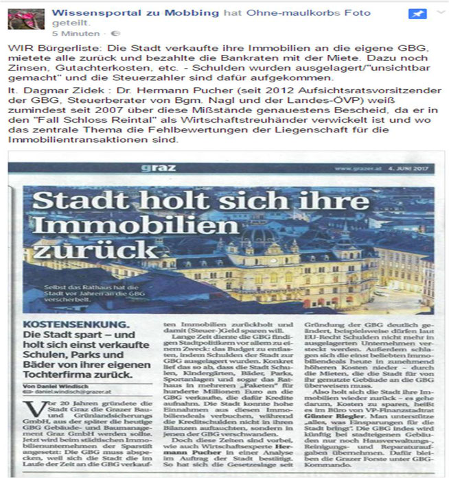 Zeitungsartikel aus derGrazer 04.06.2017