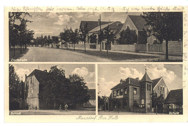 Historische Postkarte von Maasdorf