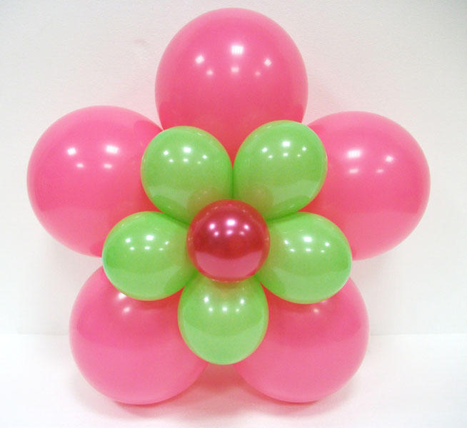 flor de globos doble para fiesta infantil