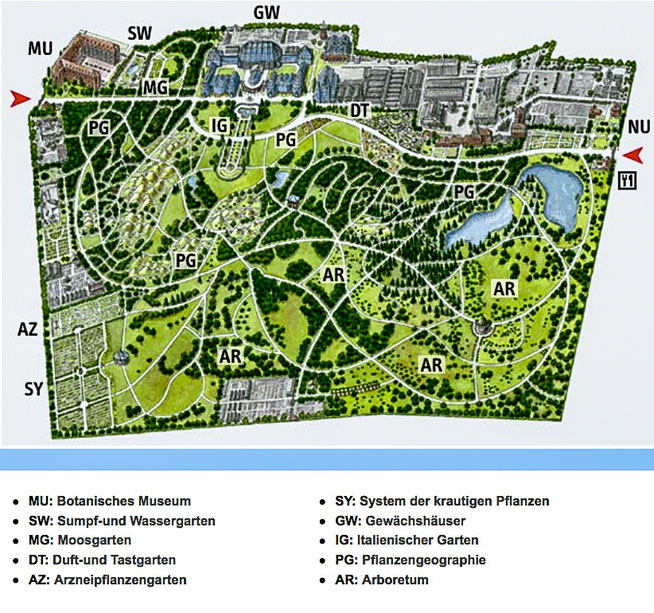 Bild: Karte Botanischer Garten in Berlin