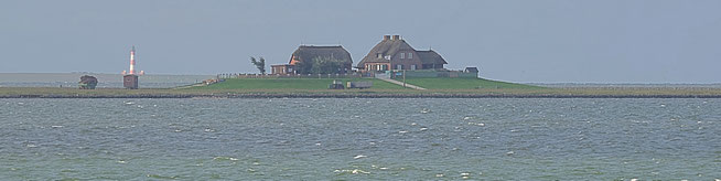 Bild: Die Warft auf Hallig Hooge