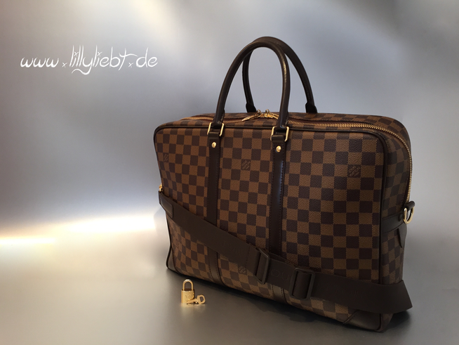 Louis Vuitton Damier Ebene Porte Documents Voyage GM Ankauf Verkauf Second Hand Designertaschen und Accessoires