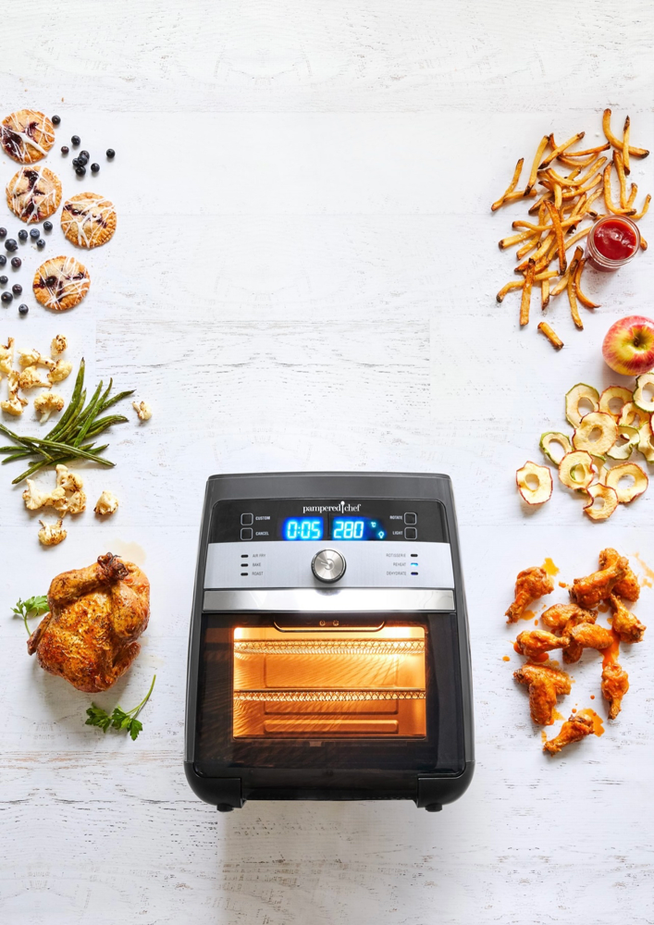 Der Deluxe Air Fryer von Pampered Chef® schmidtskitchens seite!