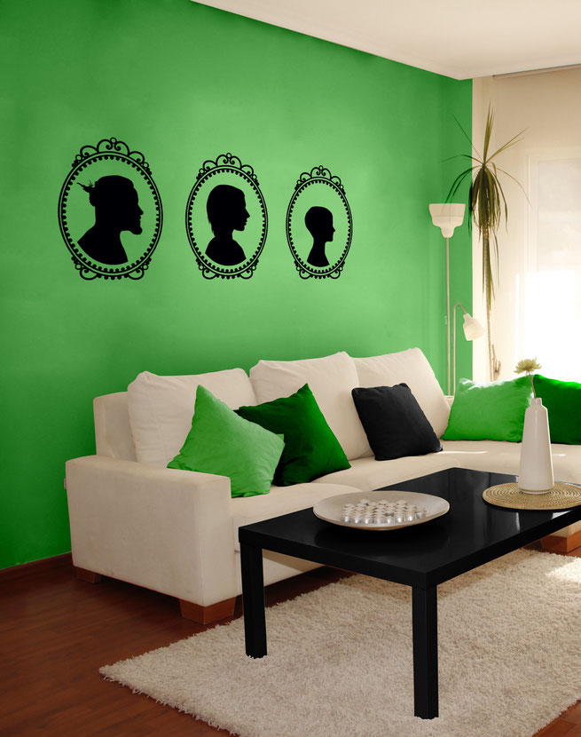 Your own portrait family Victorian cameo from www.wallartcompany.co.uk Vinyl stickers for walls, put your own face on your wall for a unique design.