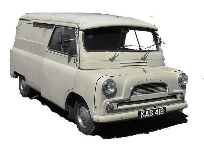 Popular British Bedford van from the early 1970s in Zak Washington pink