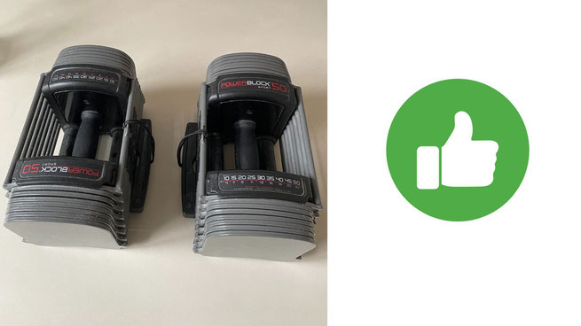 Verstellbare Powerblock-Hanteln im Set