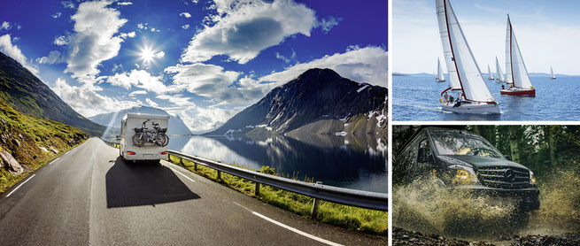 Solar systems from SOLARA. Solar power for motorhomes, sailing boats, campers, vans and off road vehicles e.g. B. from Mercedes. Solar power systems for charging batteries in mobile homes, caravans, campers, panel vans, SUVs and SUVs.