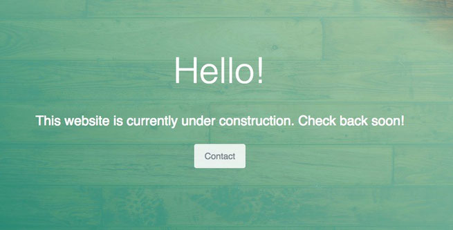 Under Construction page