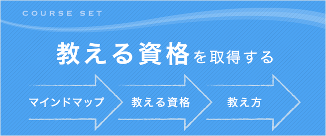 COURSE SET 教える資格を取得する マインドマップ 教える資格 教え方