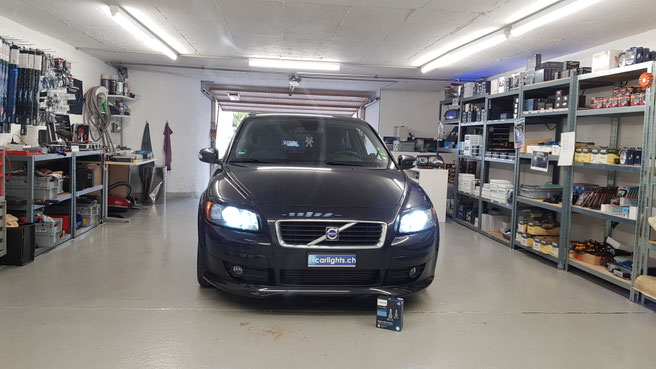 VOLVO C30 LED Umbau Abblendlicht, Standlicht h7 Philips X-Treme Ultinon W5W Swiss Made
