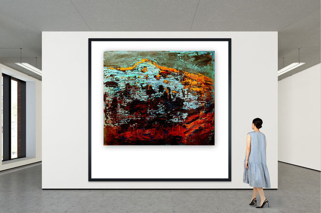 Bild gespachtelt, Strukturen, Bunt, außergewöhnliche Bilder, Malerei, abstrakte Gemälde, Bilder, Acryl, Großformat,