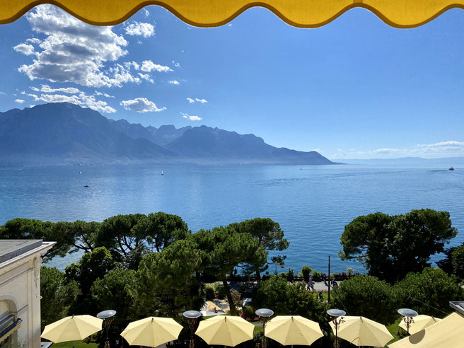 Grand Hotel Suisse Majestic, Blick auf den Genfer See, Lac Léman, Montreux