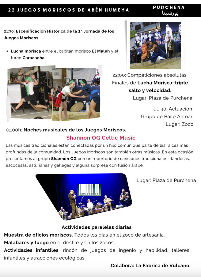 Programa de los Juegos Moriscos de Purchena