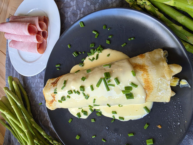 Spargel im Schlafrock