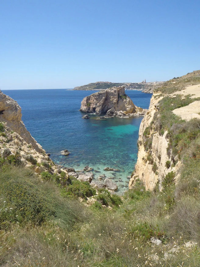 Mgarr, cliffs, Gozo, Malta