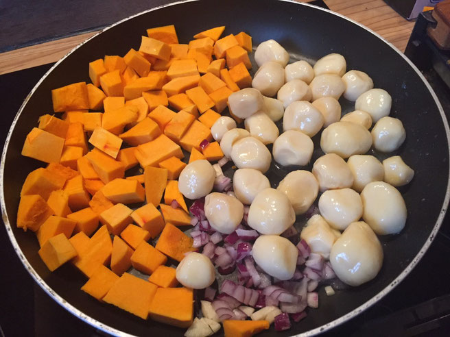 Bratkartoffeln mit Kürbis