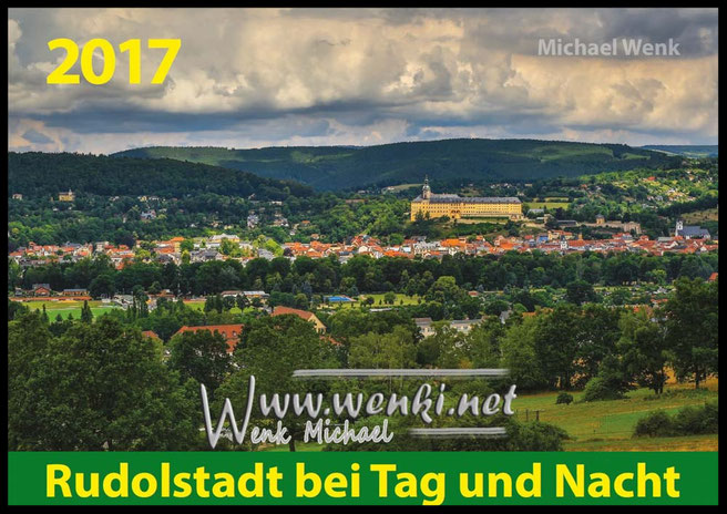 Blick zur Heidecksburg.  Sie wacht über Rudolstadt. Das perfekte Geschenk aus der Heimat Rudolstadt.