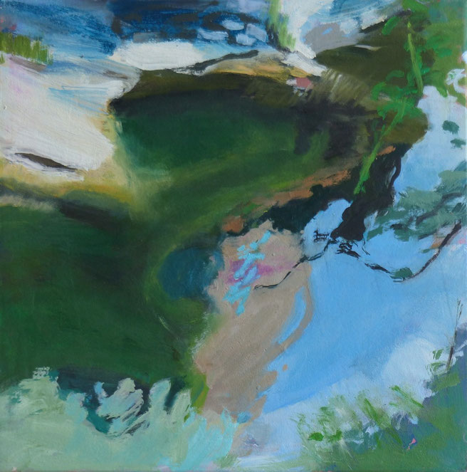 Bach in Dolcedo 2014 30 x 30 cm Öl / Leinwand