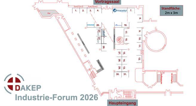 Raumplan für Industrie-Forum 2026 / Stand: 23.10.2025